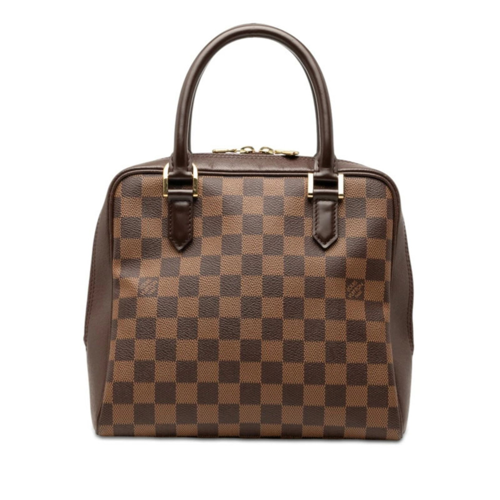 Louis Vuitton Damier Brera Handbag Brown Leather